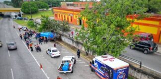 Accidente en distribuidor San Blas