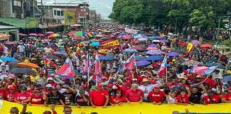 avanza la multitudinaria movilización por la paz