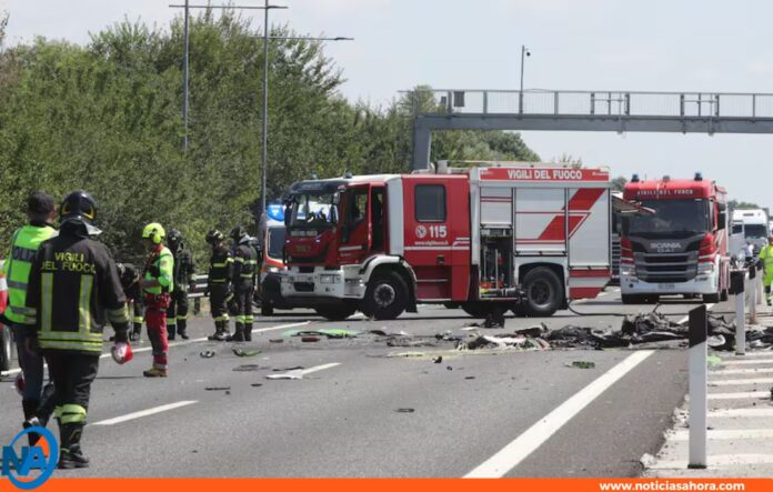 Fatal accidente aéreo autopista de Italia Fatal accidente aéreo autopista de Italia