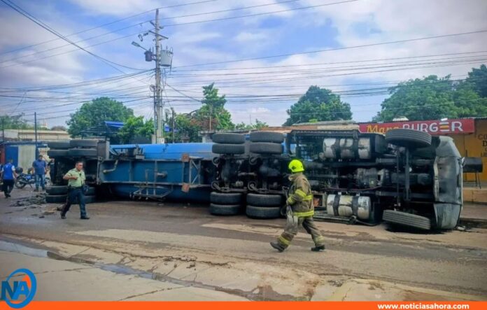 Maracaibo Vuelco de camión cisterna
