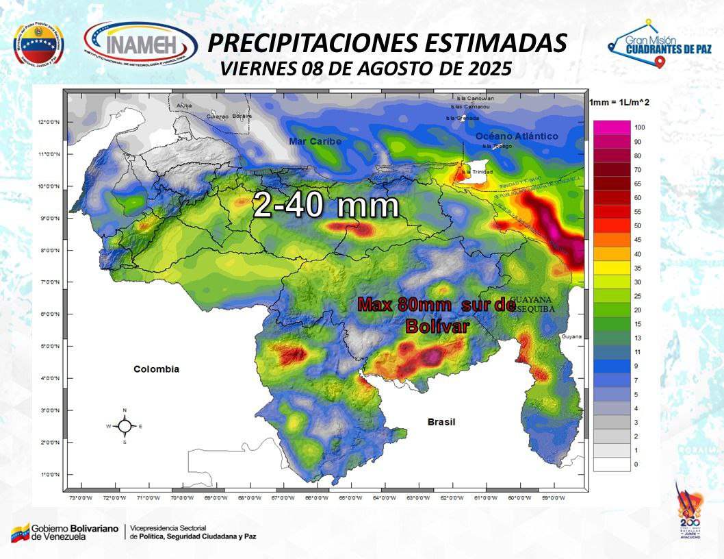 Clima en Venezuela nubosidad y lluvias en país.1