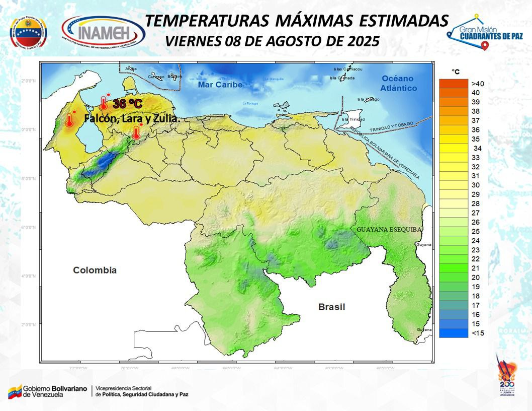 Clima en Venezuela nubosidad y lluvias en país.2