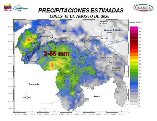 Pronóstico del tiempo en Venezuela 18 de agosto.1