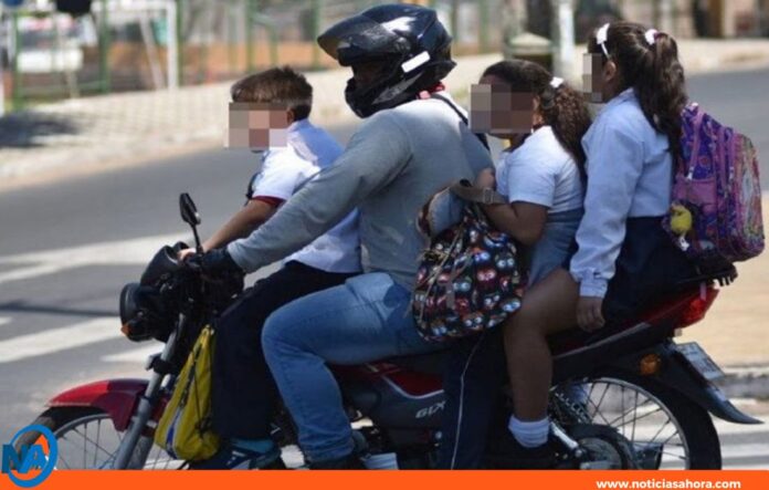 INTT traslado niños motos INTT traslado niños motos