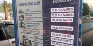 aumento peaje Carabobo