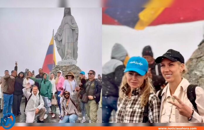 Turistas rusos en el Teleférico Mukumbarí