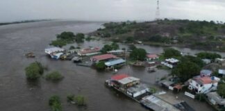 Crecida del Orinoco alerta roja en Bolívar
