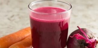 Jugo de remolacha zanahoria y limón