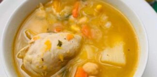 Sopa de pollo para los días fríos