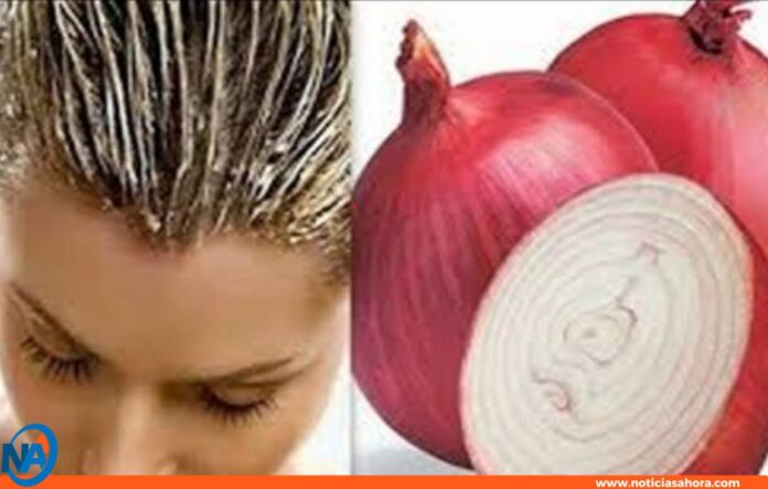 Agua de cebolla para el cabello