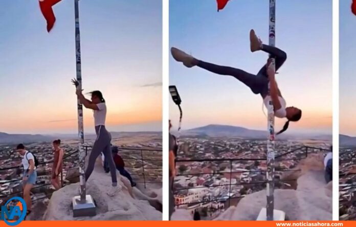 Turquía: Investigan turista dance asta de bandera Turquía: Investigan turista dance asta de bandera
