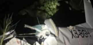 Accidente avioneta dos muertos México