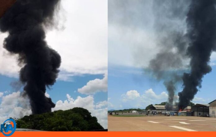 Incendio galpón en Bolívar