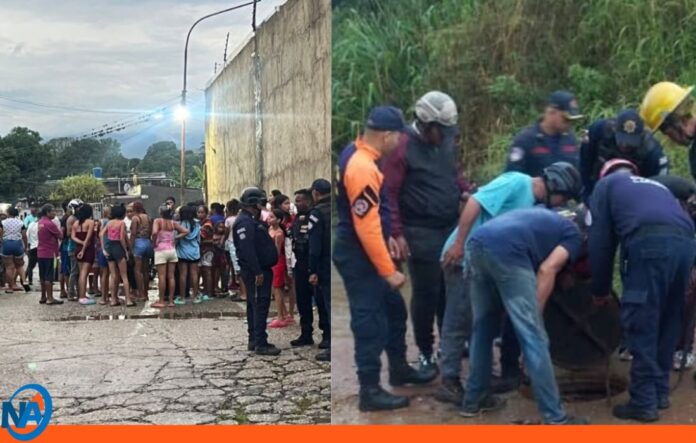Niño cayó alcantarilla Tocuyito Niño cayó alcantarilla Tocuyito