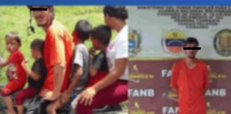 hombre detenido niños motocicleta