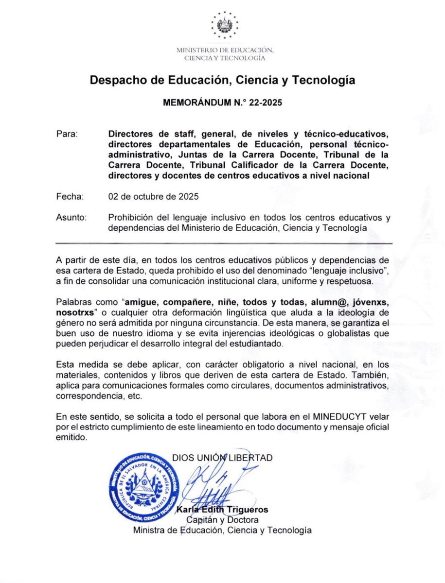 Bukele prohíbe 'Lenguaje Inclusivo' en escuelas.0