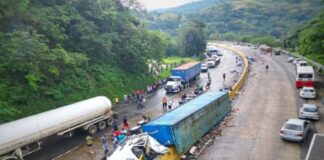 accidente autopista Valencia-Puerto Cabello