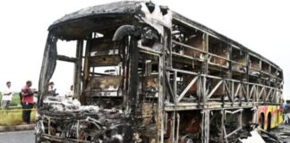 India: 20 muertos en incendio de autobús
