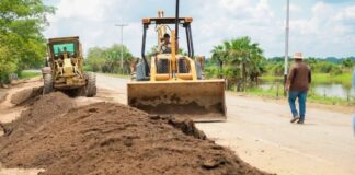 Alcaldía de Camaguán asfaltado en vía afectada