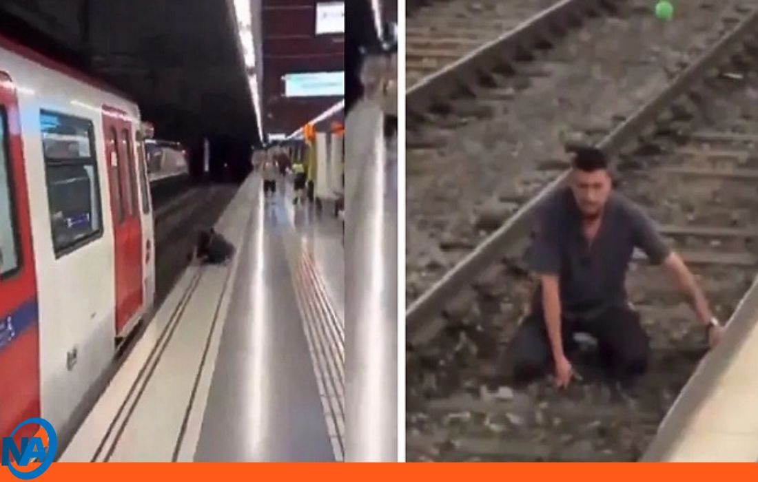 España Hombre se salva ser arrollado el metro .0