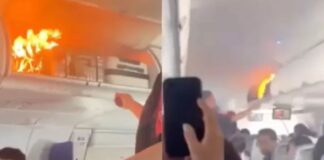 Batería portátil causa incendio en vuelo