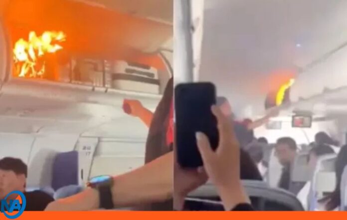 Batería portátil causa incendio en vuelo