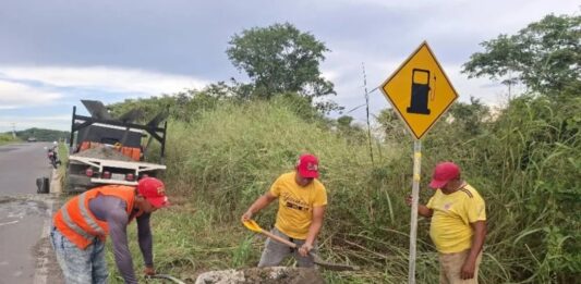 señales preventivas Troncal 002 de Guárico