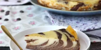 Flan marmoleado casero