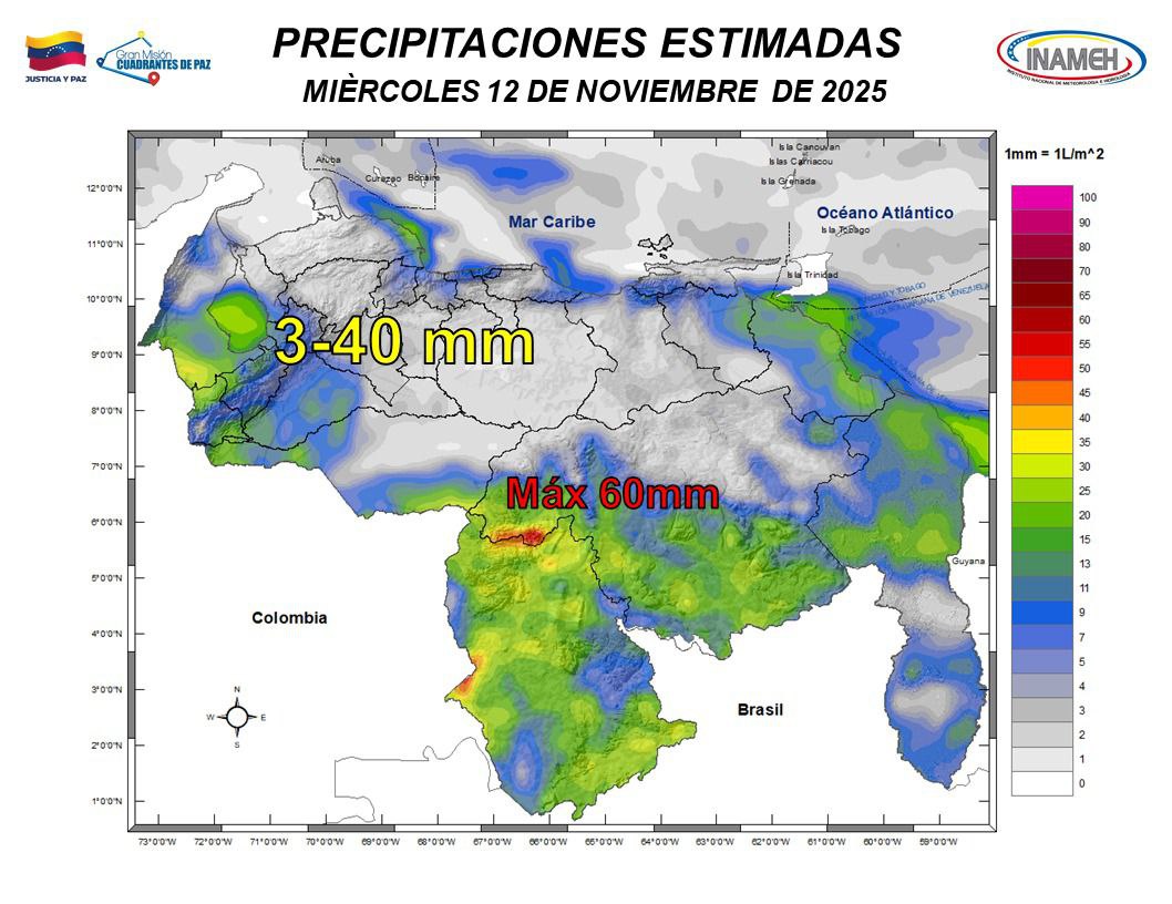 Pronóstico del tiempo en Venezuela-1-3-