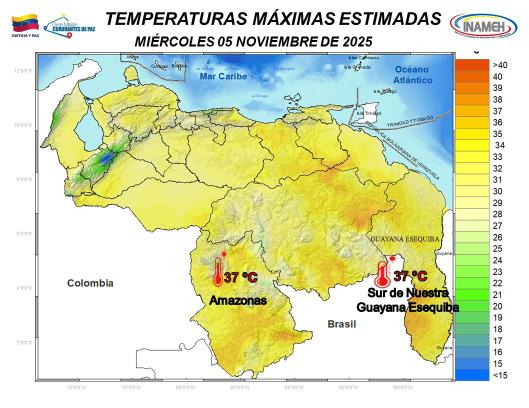Pronóstico del clima hoy 5 de Noviembre