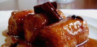 Dulce del plátano maduro caramelizado