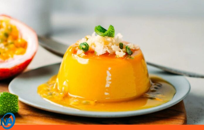 Flan de mango