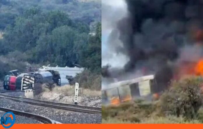 Tren con combustible explota en México