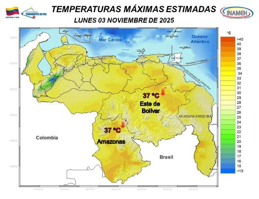 Clima en Venezuela hoy 3 de Noviembre.2 
