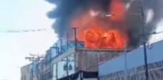 incendio local Los Guajiros
