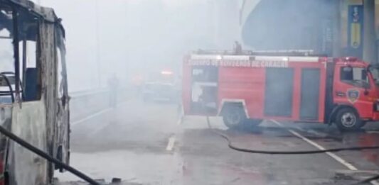 incendio transporte público Caracas