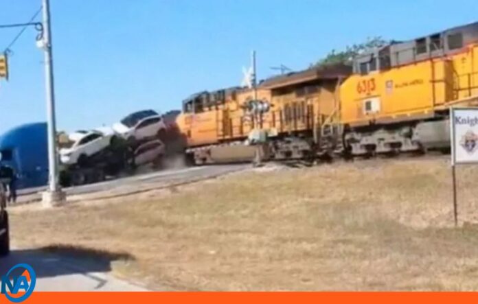 tren chocó camión Texas tren chocó camión Texas