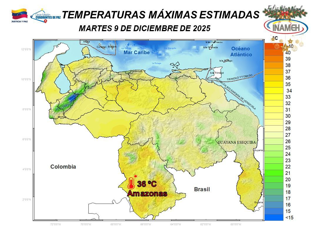 Así amanece Venezuela según INAMEH-1-2