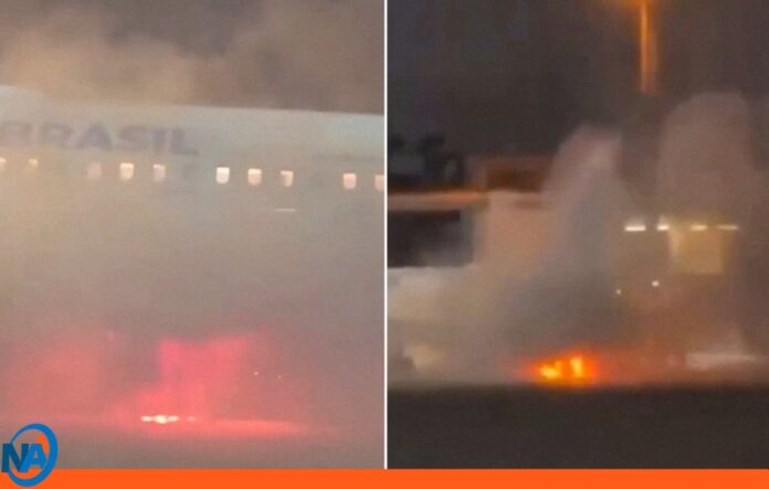 Evacuan 180 pasajeros de un avión por incendio