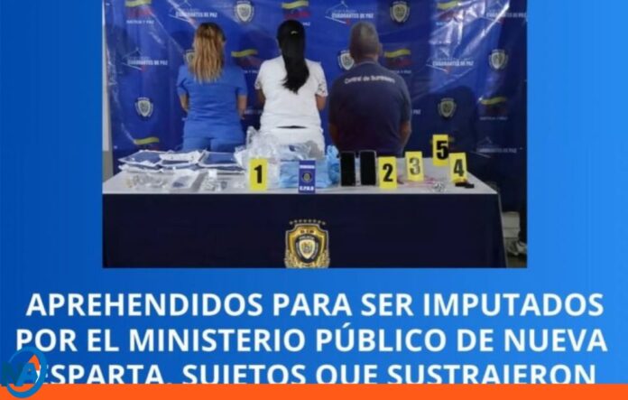 Médico y enfermera detenidos por hurto en Nueva Esparta