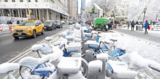 Nueva York se tiñe de blanco