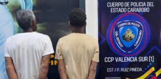 Policía de Carabobo captura a dos sujetos