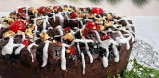 Torta negra navideña