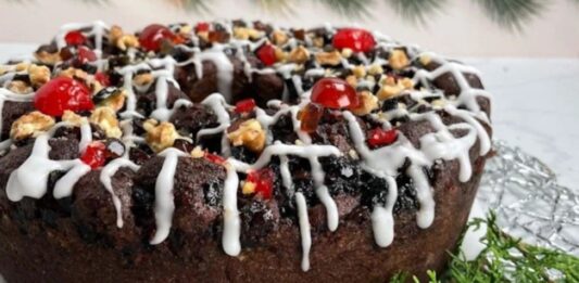 Torta negra navideña