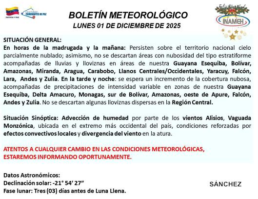 Venezuela inicia diciembre con lluvias-1-1