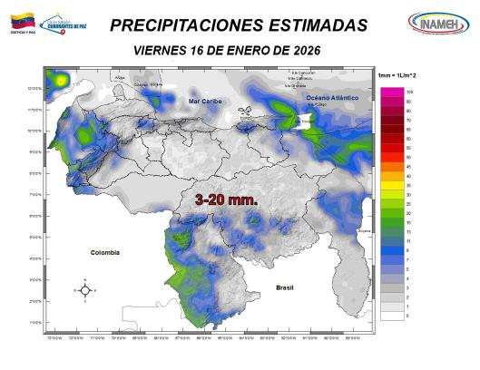 INAMEH cielos despejados en Venezuela este viernes-3-3