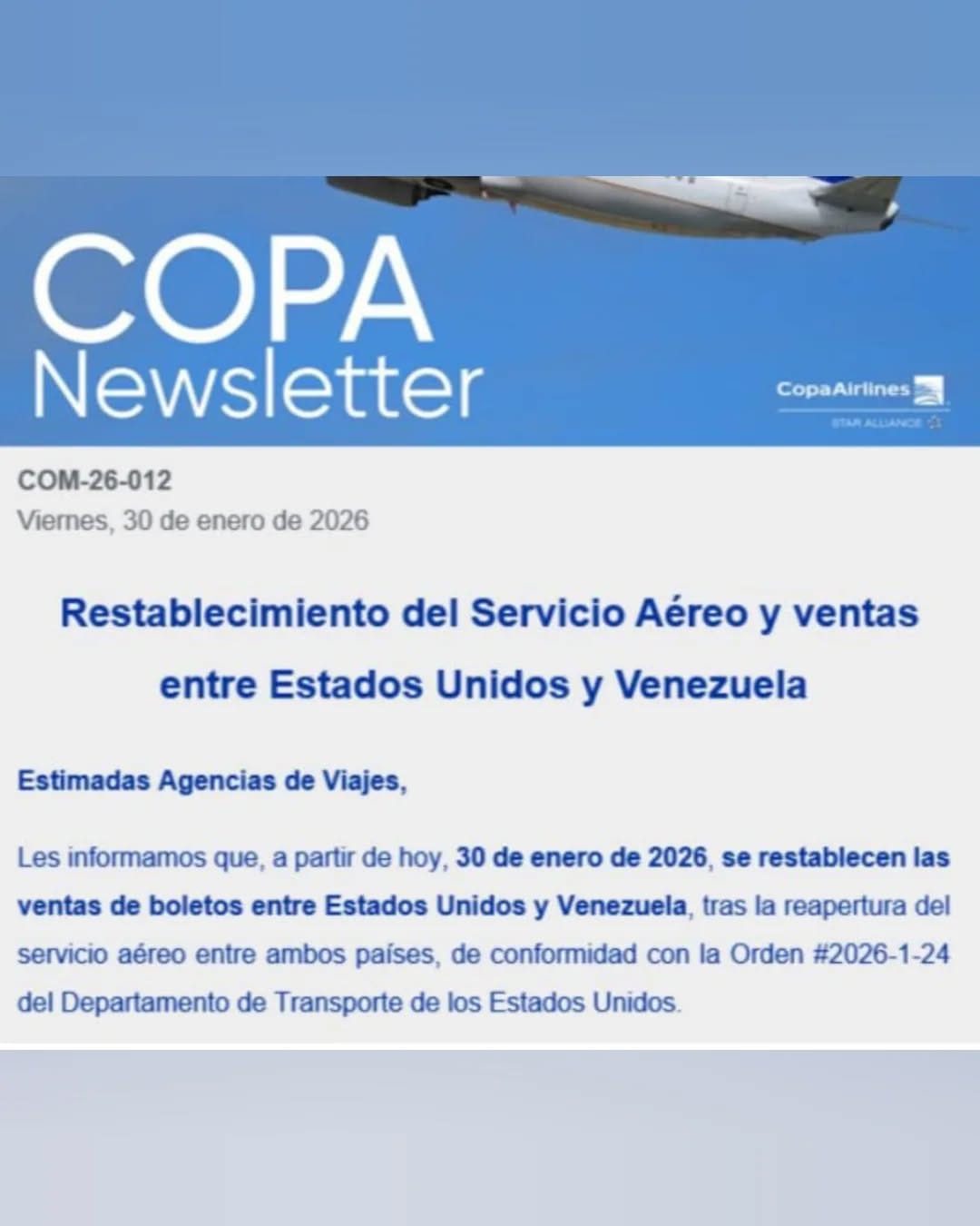 Copa Airlines boletos Venezuela Estados Unidos