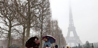 Francia ola de frío nieve