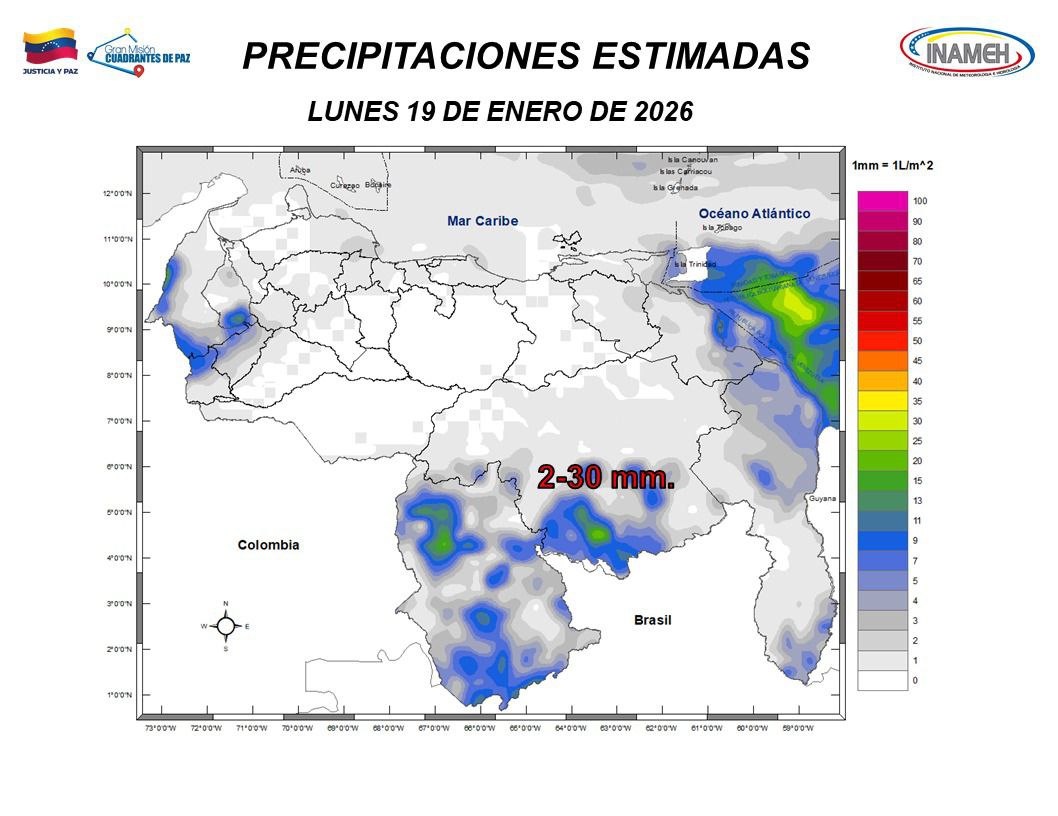 Así amanece el clima en Venezuela -3-3