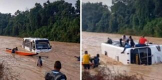 buseta arrastrada Río Nulita